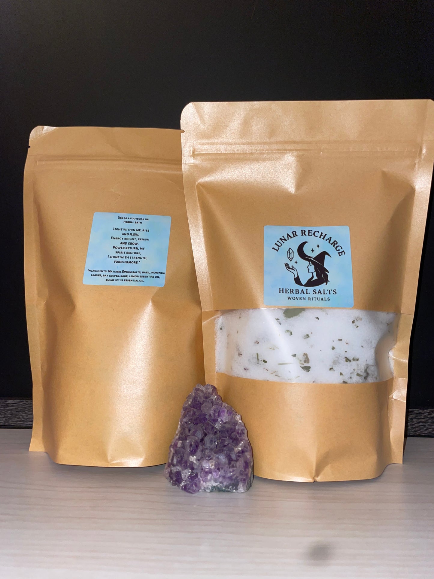 Lunar recharge, herbal salts