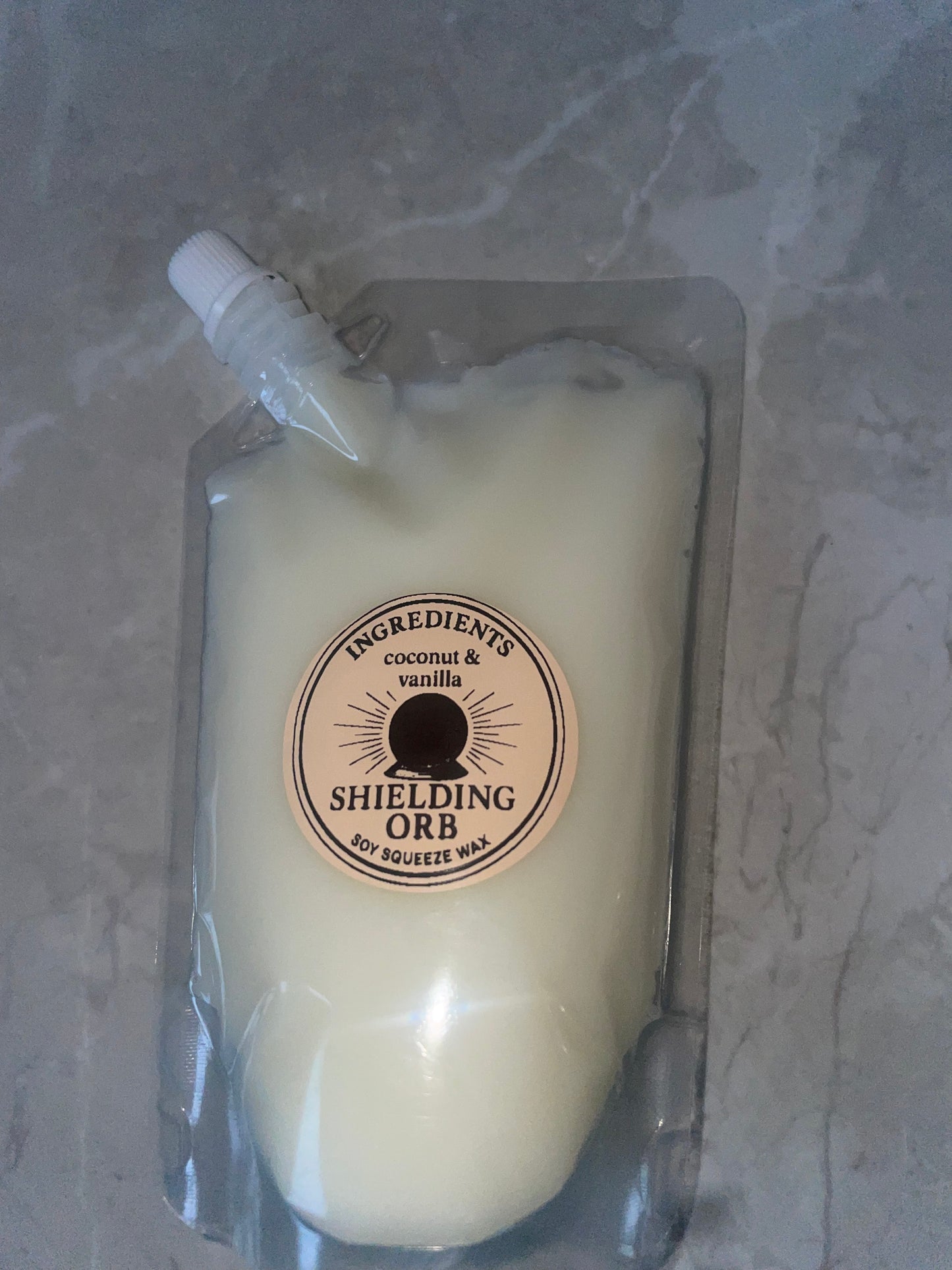 Shielding orb- squeeze wax