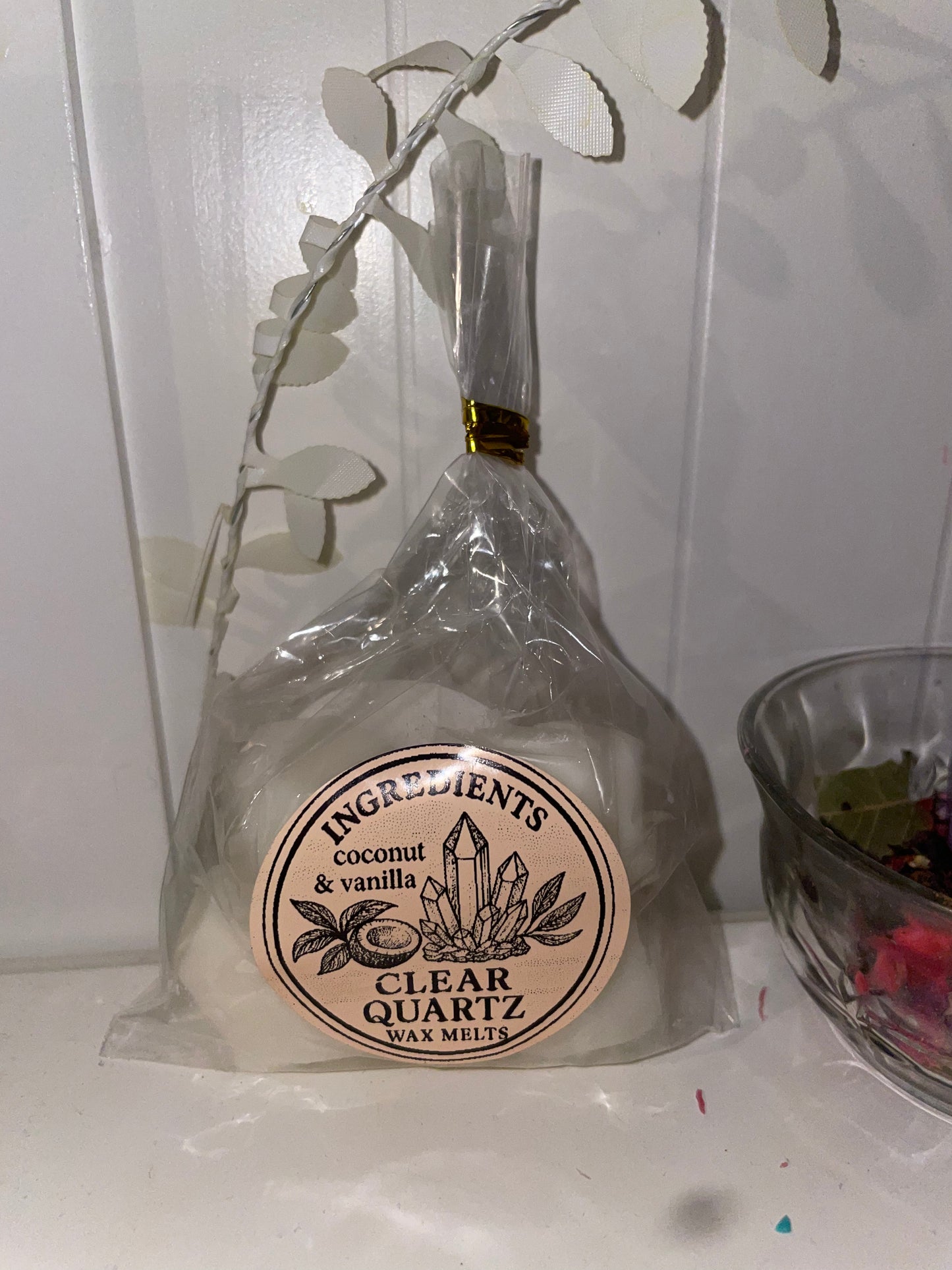 Clear quartz crystal wax melts