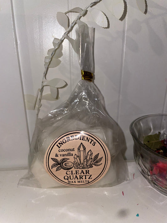 Clear quartz crystal wax melts