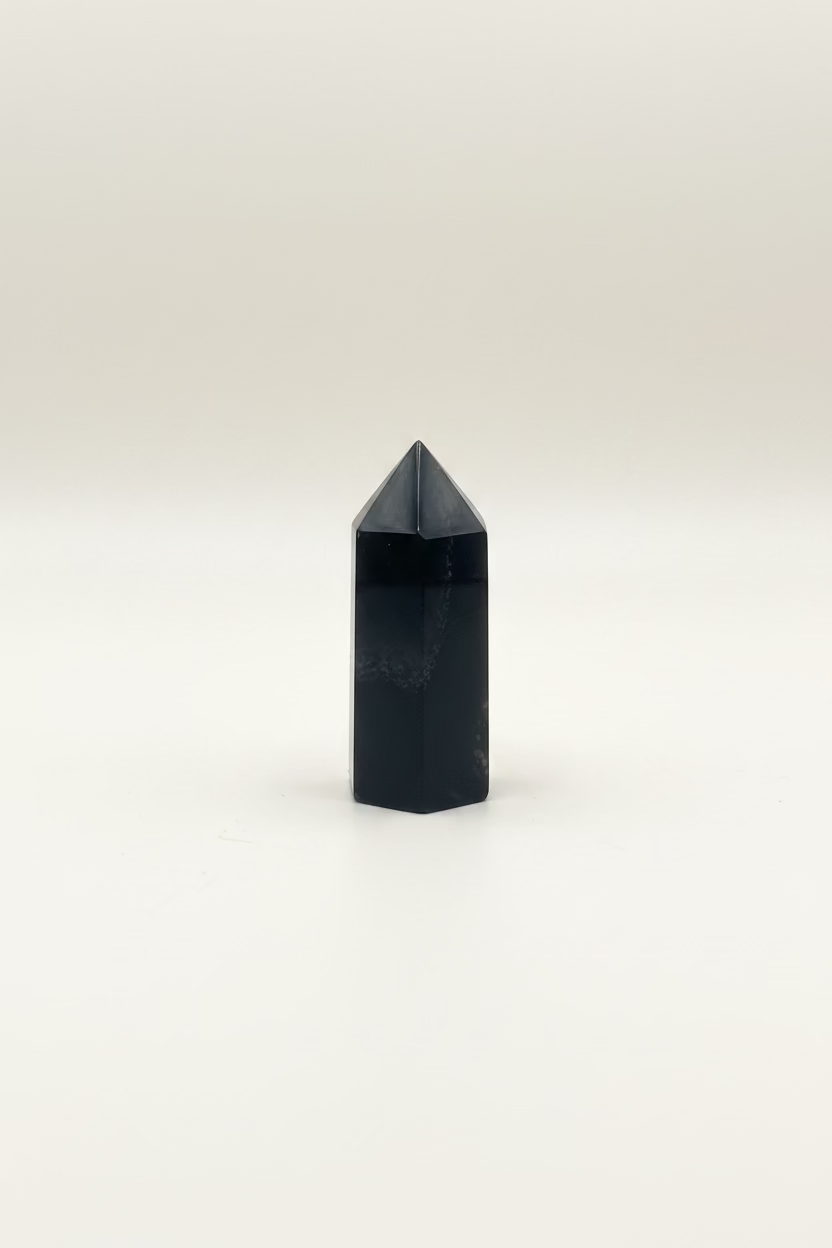 Black Obsidian Crystal Tower small