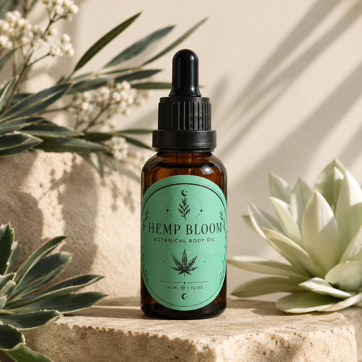 Hemp bloom botanical body oil