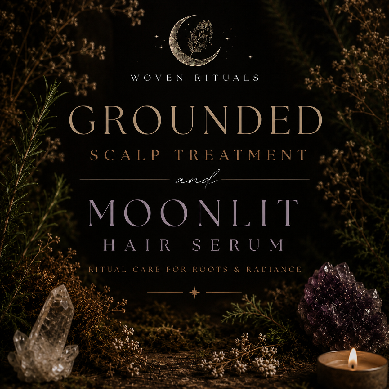 Grounded Scalp Treatment & Moonlit Hair Serum PR Hair Ritual Duo