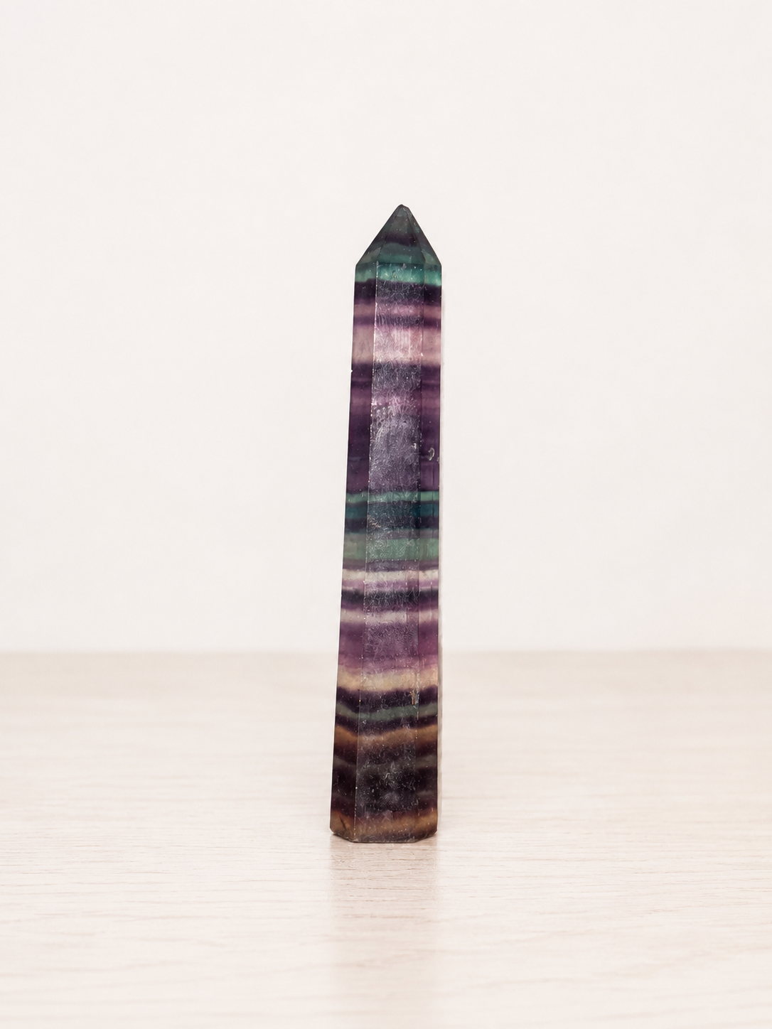 Natural Banded Crystal Tower