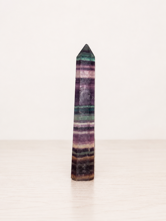Natural Banded Crystal Tower