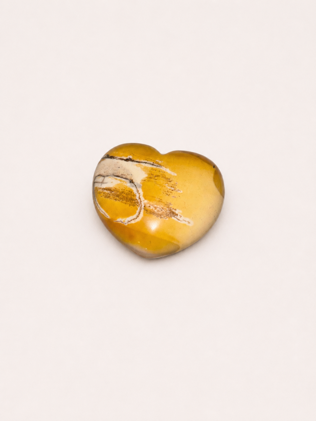 Natural Yellow Heart Crystal